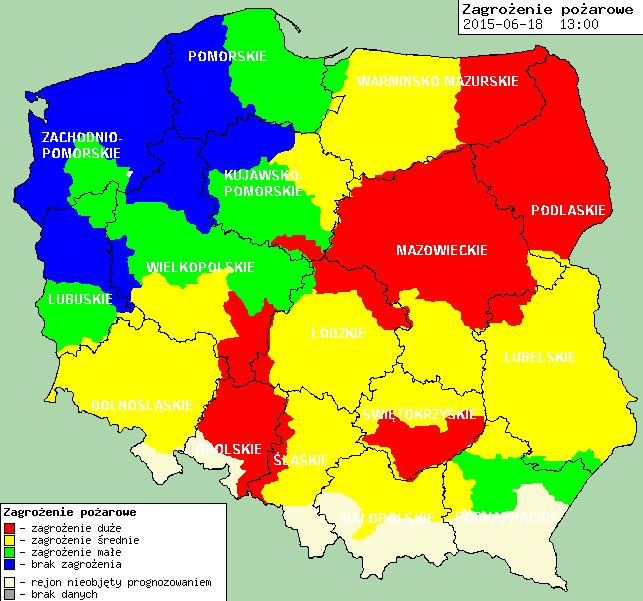 Warszawie Skala jakości powietrza INFORMACJE HYDROLOGICZNO -