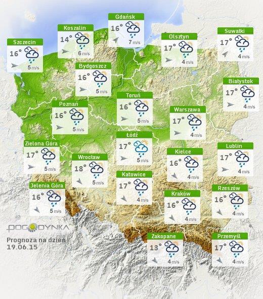 opadów Prognoza