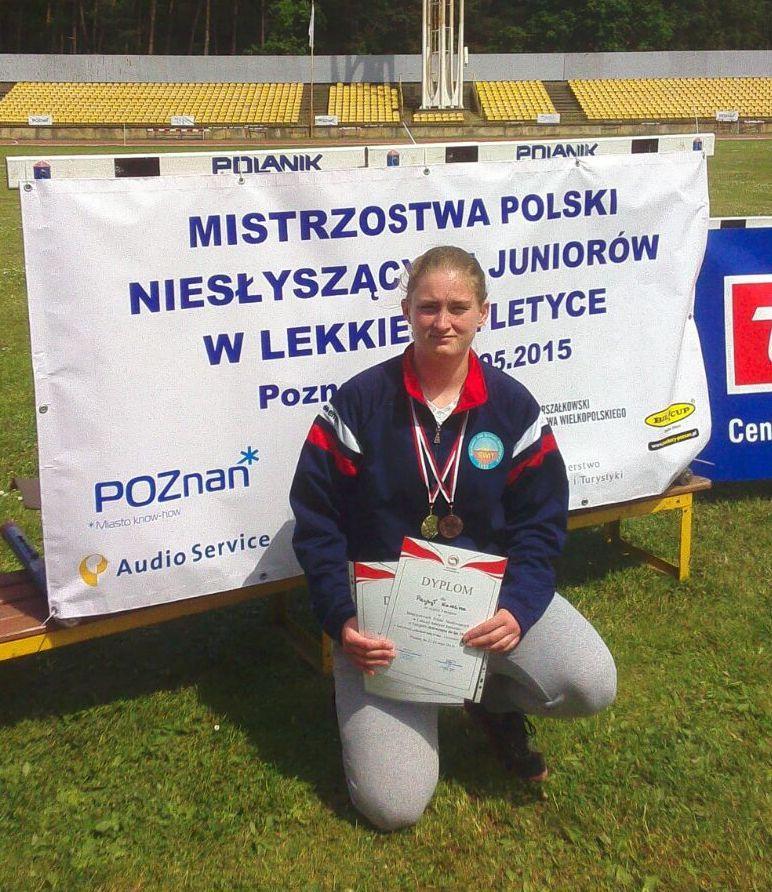 Na zdjęciu: Karolina Przybył. 25. Ogólnopolski Turniej Niesłyszących w Siatkówce Oldbojów (od 35 lat) w dniach 22-24 maja 2015 r. w Gdańsku.