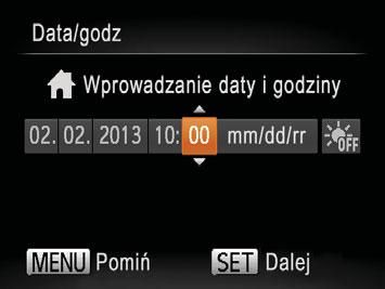 Wskazówki dotyczące liczby zdjęć lub godzin nagrania mieszczących się na pojedynczej karcie pamięci można znaleźć w podrozdziale Liczba zdjęć na karcie pamięci (= 0).