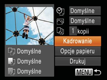 Konfigurowanie ustawień drukowania Przejdź do ekranu drukowania. Aby wyświetlić ekran widoczny po lewej stronie, wykonaj czynności podane w punktach w podrozdziale Łatwe drukowanie (= ).