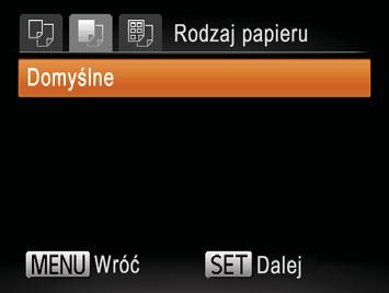 Wybieranie formatu i układu papieru przed drukowaniem Wybierz opcję [Opcje papieru].