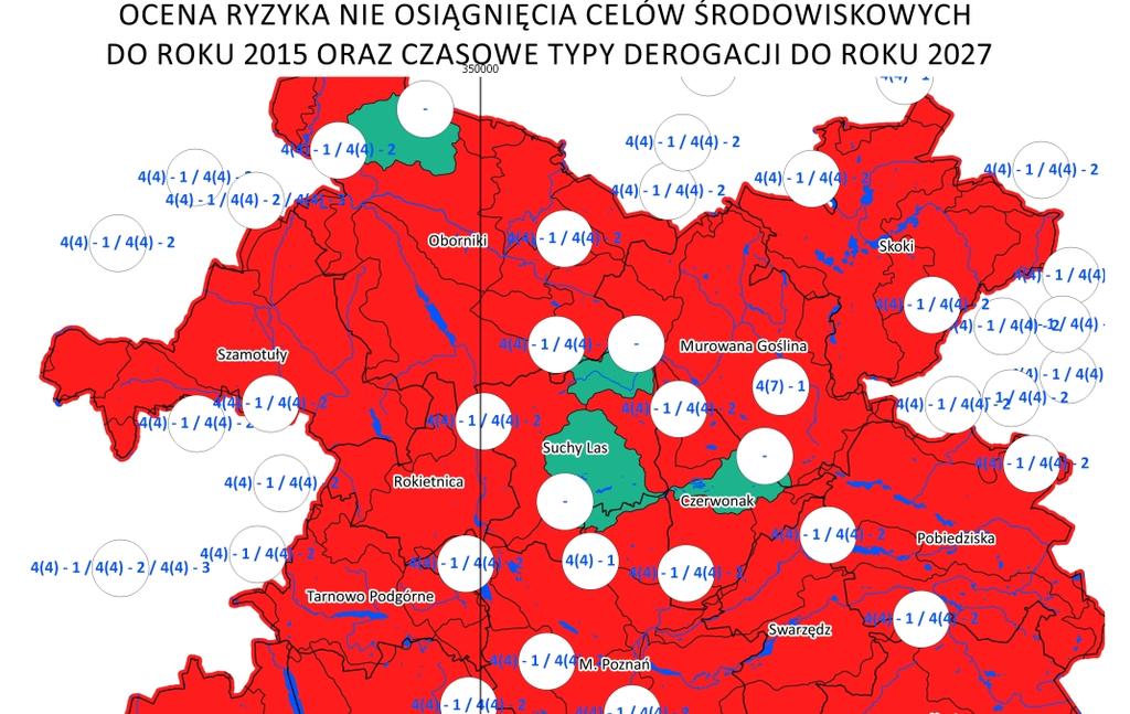 Koncepcja Kierunków Rozwoju Przestrzennego Metropolii Poznań TYPY DEROGACJI 4(4) - 1 derogacje czasowe - brak możliwości technicznych 4(4) - 2 derogacje czasowe -
