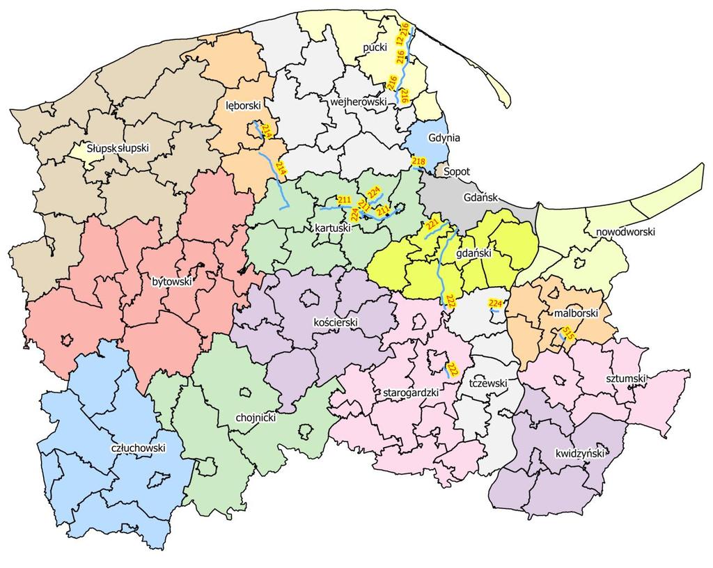 Dziennik Urzędowy Województwa Pomorskiego 13 Poz. 670 zdecydowaną większość stanowiły odcinki jednotorowe (868 km 70%) i niezelektryfikowane (780 km 63%).
