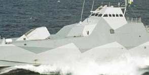 na fregatach typu Visby moŝe być wyposaŝony w pokrywę wykonaną w technologii stealth, zmniejszającą efekt odbicia radarowego.