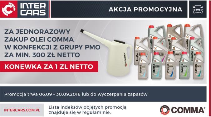 Oleje Comma PMO Za jednorazowy zakup wybranych olei Comma w konfekcji z grupy PMO (Performance Motor