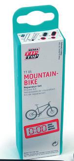 naprawczy TT 05 do opon i dętek rowerów górskich Zestaw przeznaczony do naprawy opon i dętek rowerów turystycznych (atb) oraz