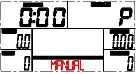MANUAL MODE 1. Naciśnij START w menu głównym, aby rozpocząć trening w trybie ręcznym. 2. Naciśnij przycisk W GÓRĘ lub W DÓŁ, aby wybrać program ćwiczeń, wybierz "Manual" i naciśnij MODE, aby wejść. 3.
