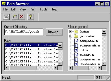 Przeglądarka ścieżek dostępu Menu>File>PathBrowser