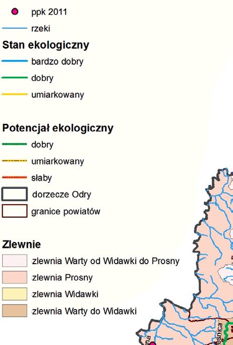 zbiornika Jeziorsko do Siekiernika i Niniwka; - potencjał dobry i powyżej dobrego stwierdzono w 1 zbiorniku zaporowym tj. w JCW: Warta ze zb.