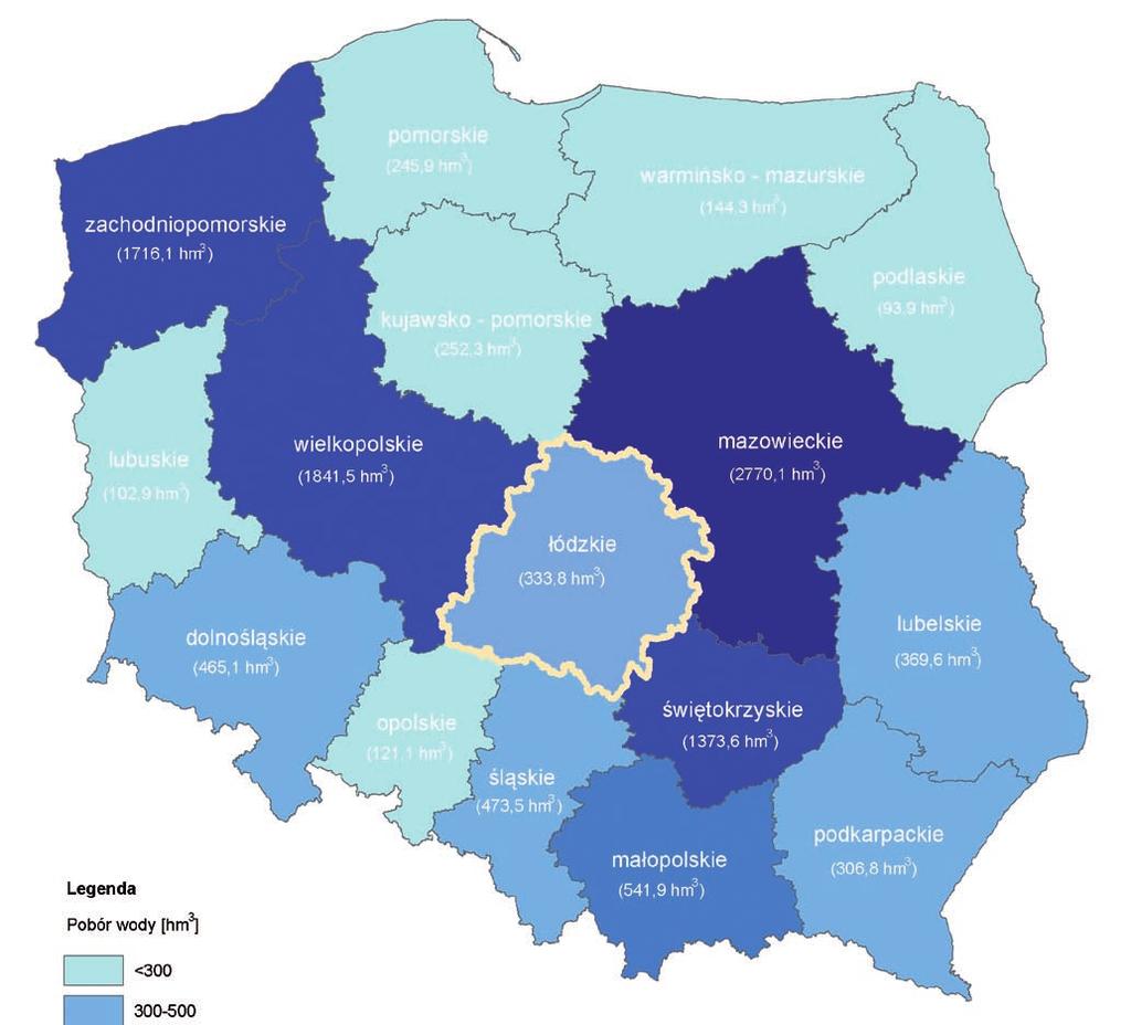 II.1 PRESjE II.1.1 PobóR I zużycie 1. Dane ogólne Jedną z form presji na środowisko wodne jest pobór wód podziemnych i powierzchniowych na potrzeby ludności i gospodarki narodowej.