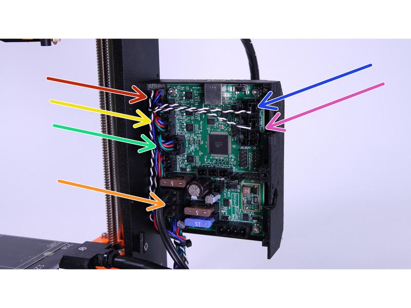 Step 10 Podłączenie elektroniki (1) Silnik osi X Silnik