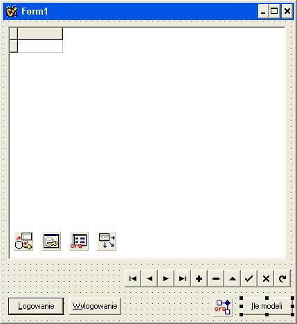 from modele where marka_kod=p_marka; return ret; end; / TOraStoredProc (z zakładki Oracle Access) Session=OraSession1, StoredProcName=ILE_MODELI, TButton (z zakładki Standard) Caption=&Logowanie,