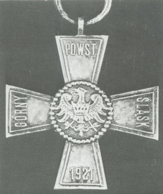 Krzyż Rybnickiego Pułku Powstańczego (awers) Źródło ilustracji: