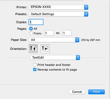 Informacje dotyczące oprogramowania Sterownik drukarki systemu Mac OS X Sterownik drukarki steruje drukarką zgodnie z poleceniami z aplikacji.