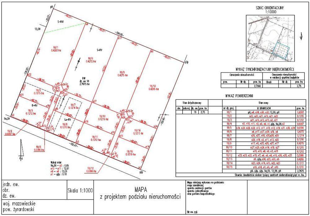 Przebieg granic działek ewidencyjnych wykazuje się w ewidencji na podstawie dokumentacji geodezyjnej,