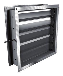 na wentylatorze Unobox. Obudowa wykonana z blachy stalowej ocynkowanej, lamele z aluminium.