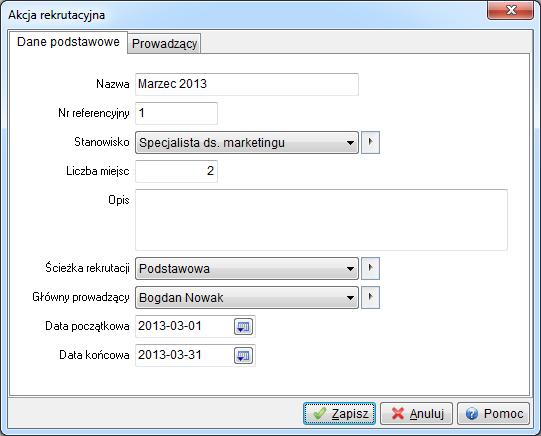 Kadry i Płace Rekrutacja nowe rozwiązanie w systemie Streamsoft Prestiż Wersja 3.59.305 4.04.2013 r.