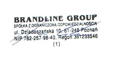 Declaration of Conformity We, the undersigned: Manufacturer: BrandLine Group Sp. z o. o. Address, City: Country: ul.