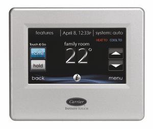 Carrier Infinity Touch dotykowy sterownik z obsługą Wi-Fi i mobile apps - SYSTXCCITC01 795 USD Akcesoria do systemów strefowych Carrier Infinity SYSTXCC4ZC01 Kontroler przepustnic do 4s tref, Carrier