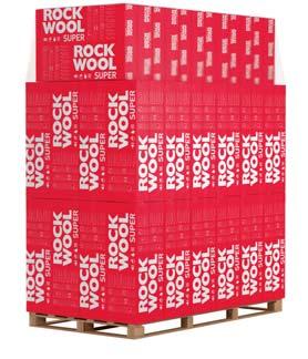 SUPER SUPERROCK Płyty ze skalnej wełny do izolacji termicznej i akustycznej. Kod wyrobu: MW-EN 362-T2-WS-WL(P)-AW 0,75-MU grub. 50-99 mm; MW-EN 362-T2-WS-WL(P)-AW 0,95-MU grub.