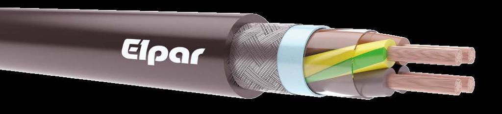 Kable uniepalnione Flame-retardant cables 3plus 2XSLCYn-J 0,6/1 kv PL EN przewody do zasilania silników z przetworników częstotliwości, giętkie power supply cables for powering engines with frequency