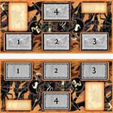 Jeżeli straż przednia będzie oznaczona numerem 4, gracz atakujący otrzymuje wybór stosów kart, za pomocą których zostanie stoczona bitwa.