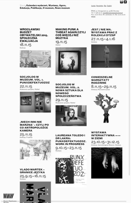 urządzeniach mobilnych. Rys. 29. Strona internetowa Muzeum Sztuki i Techniki Japońskiej Manggha widziana na urządzeniu mobilnym Źródło: [www 4].