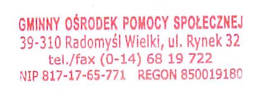 Gminny Ośrodek Pomocy Społecznej Ul.