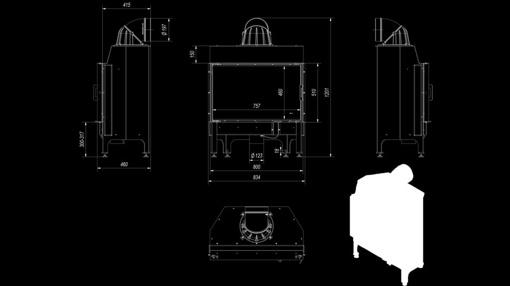 NOWOCZESNY DESIGN Dekoracyjna szyba typu glass wytrzymująca temperaturę do 800 C, która nadaje kominkowi nowoczesny i elegancki wygląd, optycznie powiększa front