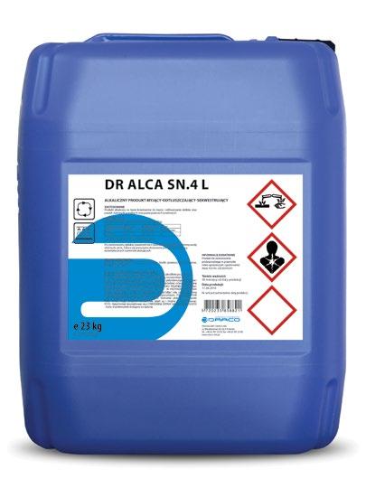 TUNELOWE MYCIE I DEZYNFEKCJA SKRZYNKI I POJEMNIKI TUNELOWE MYCIE I DEZYNFEKCJA PUSZKI, BUTELKI, SŁOIKI DR CIP ALCA Alkaliczny produkt myjący-odtłuszczający DR ALCA SN.