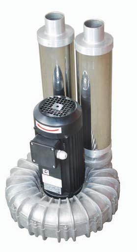 WW-2-1-1100 Zastosowanie Dmuchawy wysokociśnieniowe WW przeznaczone są do przetłaczania powietrza w warunkach, w których jest wymagane wysokie nadciśnienie lub podciśnienie.