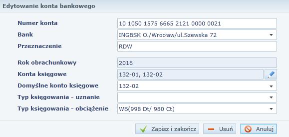 Administracja Numer konta bankowego może być przekształcony na międzynarodowy numer IBAN poprzez dodanie na początku znaków PL.