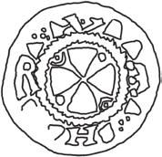 PIOTR CHABRZYK Fig.6. Starszy stempel rewersu monety Sal E 2:1 Pierwotny, niepoprawiony stempel awersu monety Sal E 2:1, łączył się ze stemplem rewersu o treści.