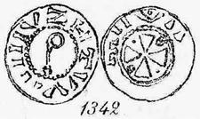 WALLHAUSEN. JESZCZE O DENARZE Z LEGENDĄ +UVALHVZE Fig. 1. Monety nr 1342 i 1806 z katalogu H. Dannenberga: Die deutschen Munzen der sächsischen und fränkischen Kaiserzeit Fig. 3. Monety z artykułu W.