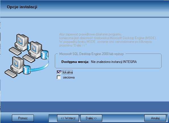 1.2 Instalacja zaawansowana 1.2.1 Instalacja lokalna Program instalacyjny sprawdzi obecność instancji Integra Serwera SQL (Rys.1-5), wymaganego do prawidłowego działania programu.