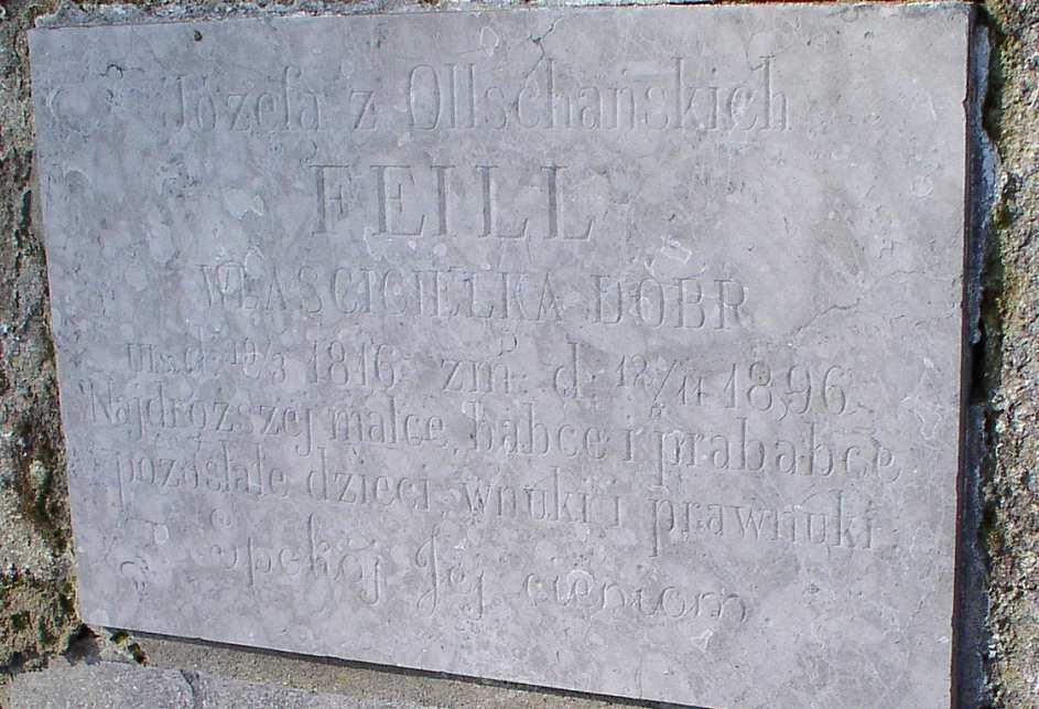 Tu Józefy z Ollschańskich (Olszańskich) Feill (ur. 19.03.1816, zm. 12.11.
