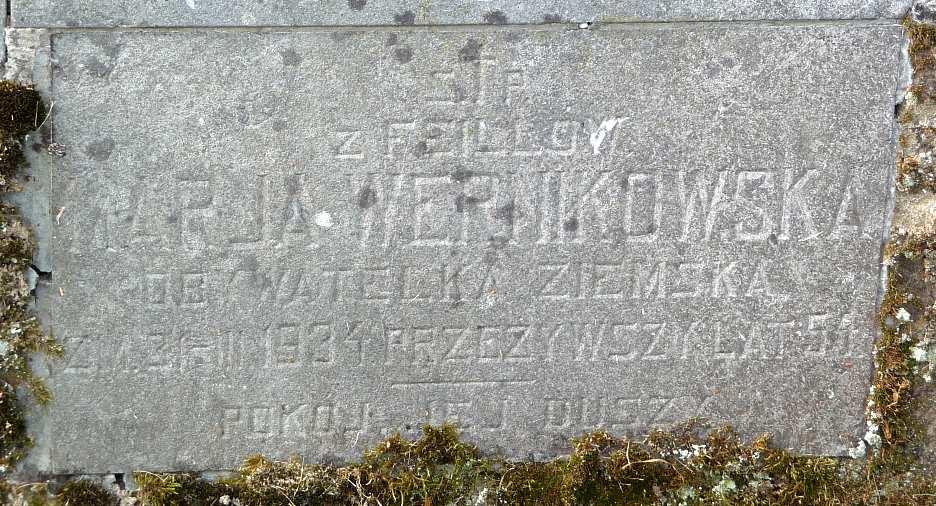 1920 roku w Zagórzanach w wieku lat 56?, zatem ur. ok. 1864?). (25.10.2011) Fot.