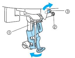 5. Poluzuj śrubkę uchwytu stopki i zdejmij uchwyt stopki. Pokręcaj śrubokrętem do tyłu. 8. Umocuj stopkę przy pomocy śrubki uchwytu stopki. Ustaw stopkę pionowo.