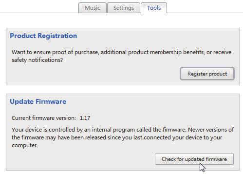14 Aktualizowanie oprogramowania sprzętowego za pośrednictwem aplikacji Philips Songbird Pracą urządzenia VIBE steruje wewnętrzny program nazywany oprogramowaniem sprzętowym.