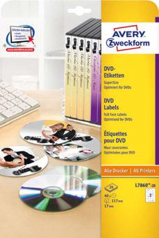 popularnych rozmiarów pudełek na DVD Wkładki do pudełek na DVD