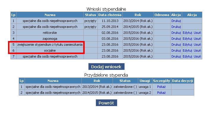 wpisujemy je w miejscu, jak poniżej:  Zaznaczenie pola zwiększenie stypendium socjalnego z
