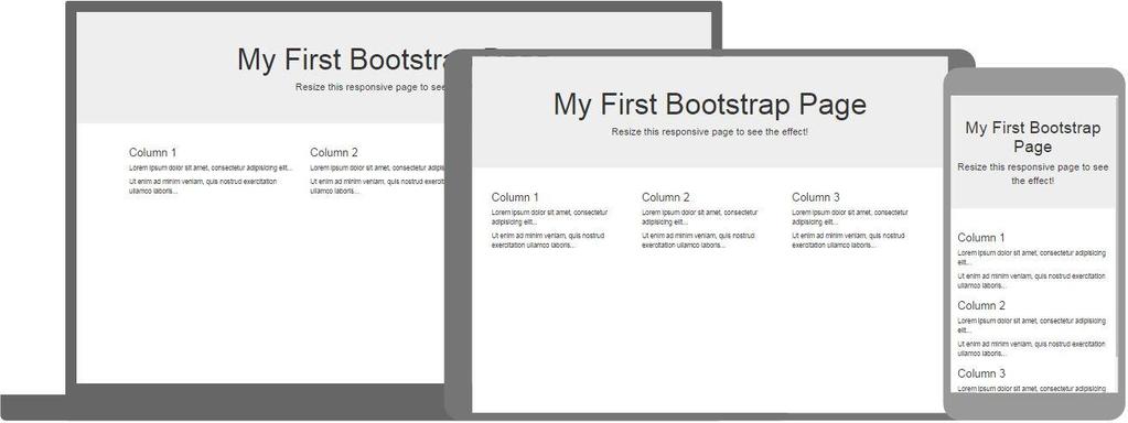 Frontend Pierwsza strona w Bootstrapie Bootstrap W prezentowanej implementacji został wykorzystany schemat Jumbotron.