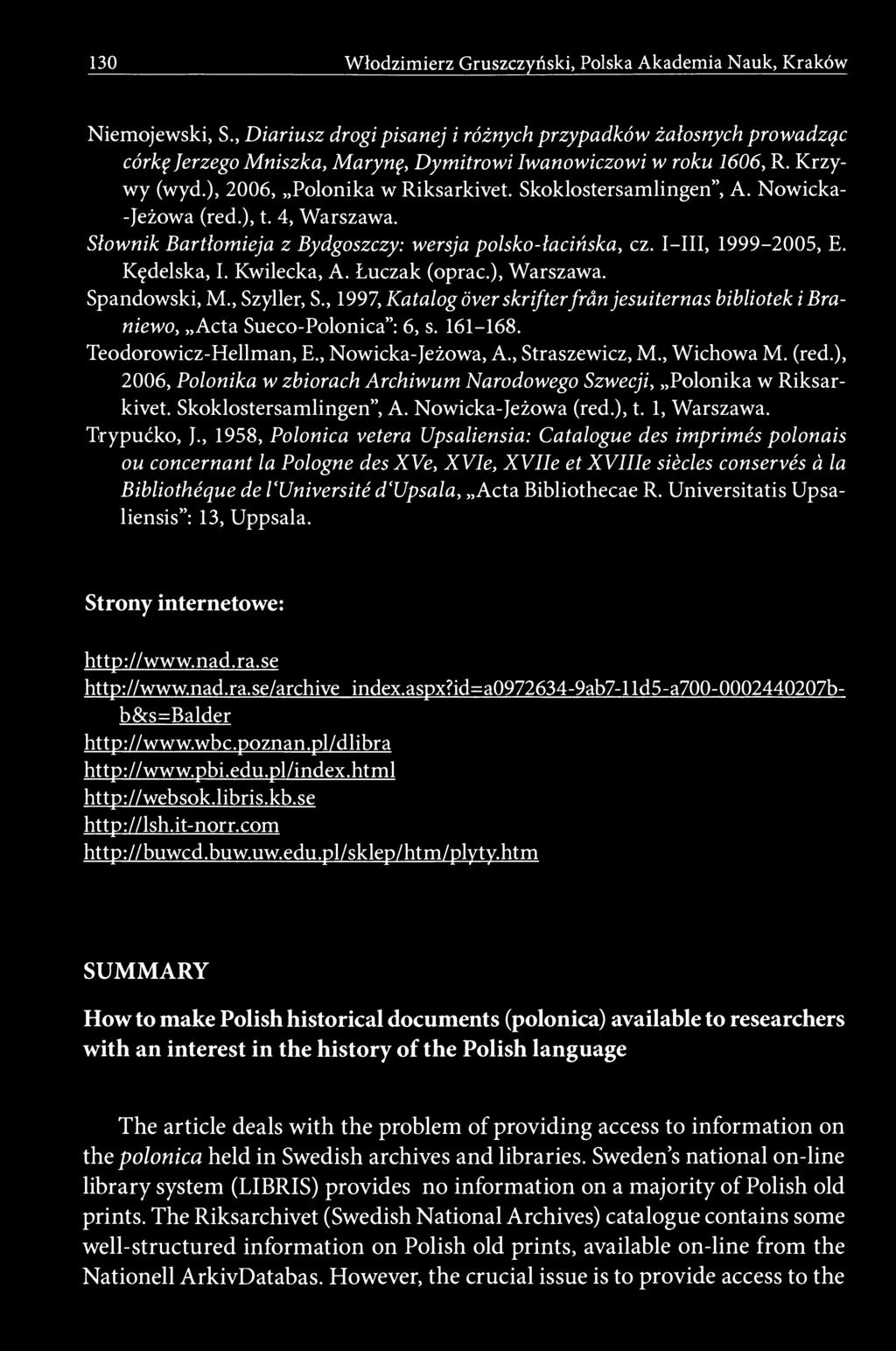 130 Włodzimierz Gruszczyński, Polska Akademia Nauk, Kraków Niemojewski, S.