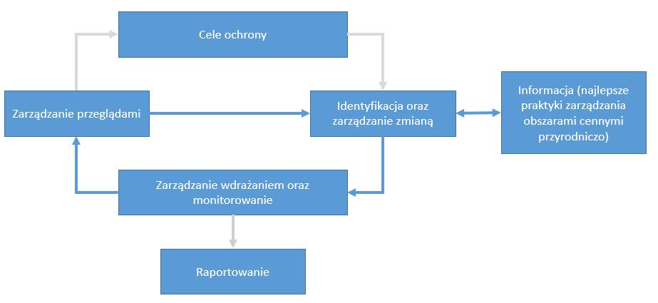 Rysunek 9 Schemat zarządzania adaptacyjnego/elastycznego (dla obszarów cennych przyrodniczo) Wytyczne dla kierowników projektów Niniejsza część dokumentu: opisuje kiedy i jak kierownicy ds.