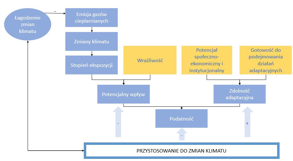 adaptacyjnych. Z kolei ocena podatności odpowiada na pytanie, kto oraz co jest eksponowane oraz wrażliwe na zmiany klimatu.