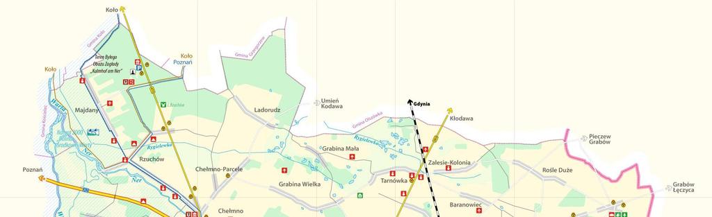 Plan Odnowy Miejscowości Rzuchów na lata 2015-2025, Gmina Dąbie 6 Źródło: http://pl.wikipedia.org/wiki/blizan%c3%b3w_(gmina) i i www.osp.org.pl Rysunek 2. Podział Gminy Dąbie Źródło: http://pl.