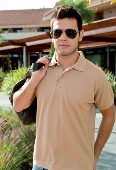 Gramatura: 200-210 g / XXL Long sleeve polo with cuffs. Honey combed fabric. Two button placket. Side slits and back tail.