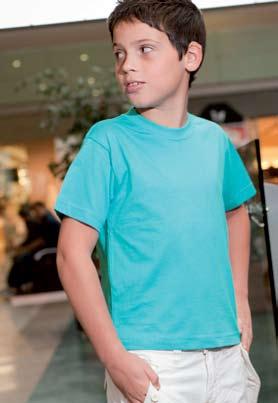Kid T-Shirt REF. TSRK 150 10 100 T-shirt młodzieżowy. Dopasowany do sylwetki. Ściągacz wzmocniony lycrą. Taśma wzmacniająca pod ściągaczem. Podwójne szwy na ramionach i spodzie koszulki.