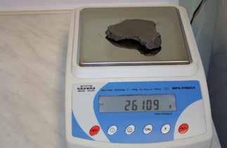 Skirzewska) Smaller meteorites can be weighed using laboratory scales,